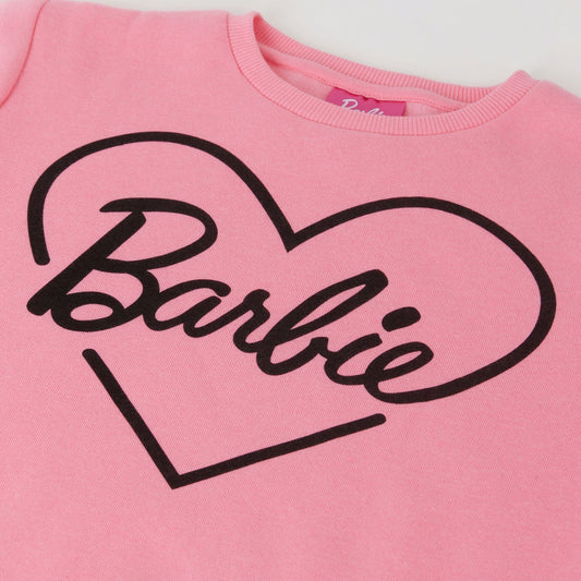 Polerón Cerrado Niña Corazón Rosado Barbie - Polerones Chile | The Brands Club cl