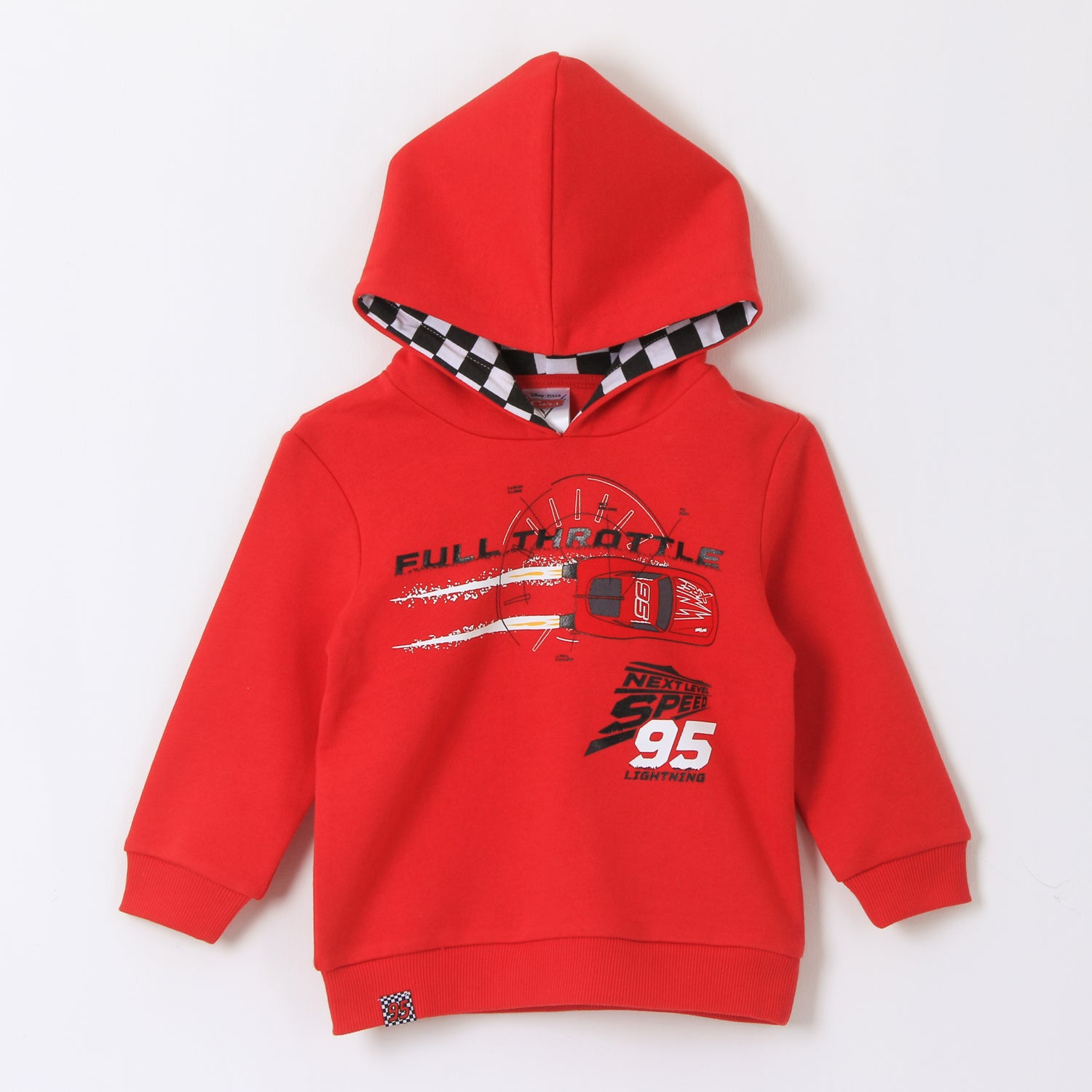 Polerón Niño Hoodie Back Print Rayo McQueen Cars Rojo Disney - Polerones Chile | The Brands Club cl