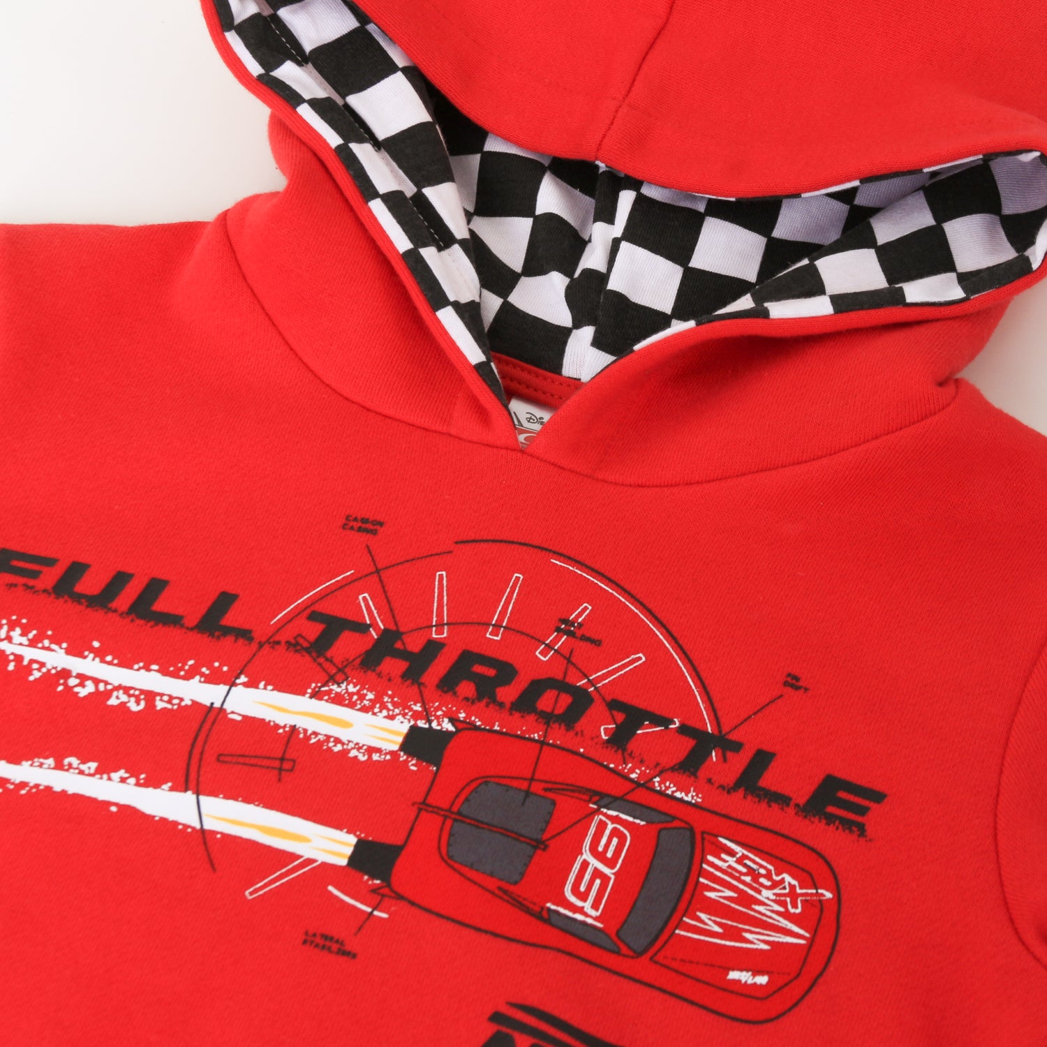 Polerón Niño Hoodie Back Print Rayo McQueen Cars Rojo Disney - Polerones Chile | The Brands Club cl