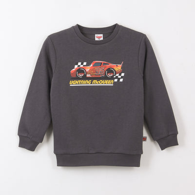 Polerón Cerrado Niño Rayo McQueen Cars Gris Disney