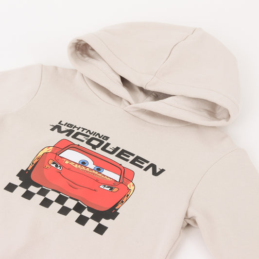 Polerón Cerrado Niño Hoodie Rayo McQueen Cars Beige Disney - Polerones Chile | The Brands Club cl