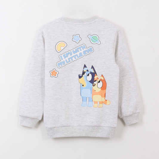 Polerón Cerrado Niño Back Print Sisters Gris Bluey - Polerones Chile | The Brands Club cl