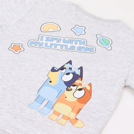 Polerón Cerrado Niño Back Print Sisters Gris Bluey - Polerones Chile | The Brands Club cl