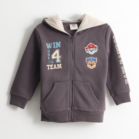 Polerón Cierre Niño Hoodie Chase & Marshall Gris Paw Patrol - Polerones Chile | The Brands Club cl