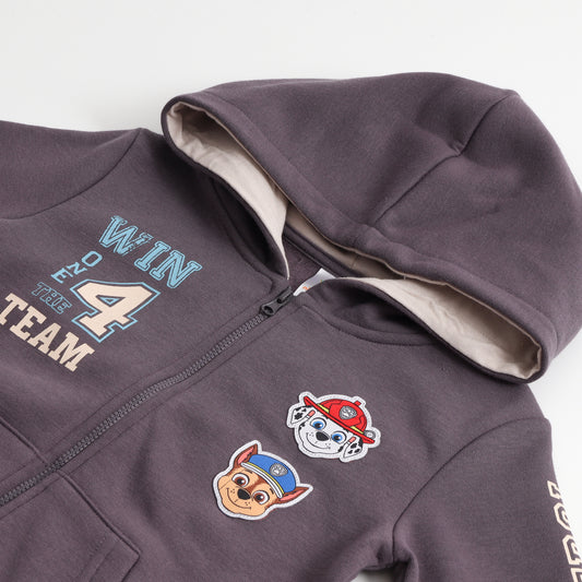 Polerón Cierre Niño Hoodie Chase & Marshall Gris Paw Patrol - Polerones Chile | The Brands Club cl
