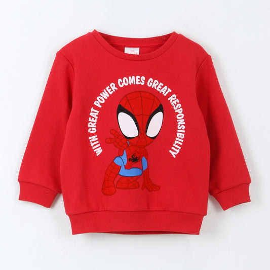 Polerón Cerrado Niño Diseño Frontal Spidey Rojo Marvel - Polerones Chile | The Brands Club cl