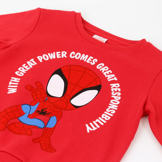 Polerón Cerrado Niño Diseño Frontal Spidey Rojo Marvel - Polerones Chile | The Brands Club cl