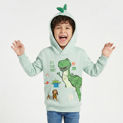Polerón Cerrado Niño Hoodie Rex Toy Story Verde Disney