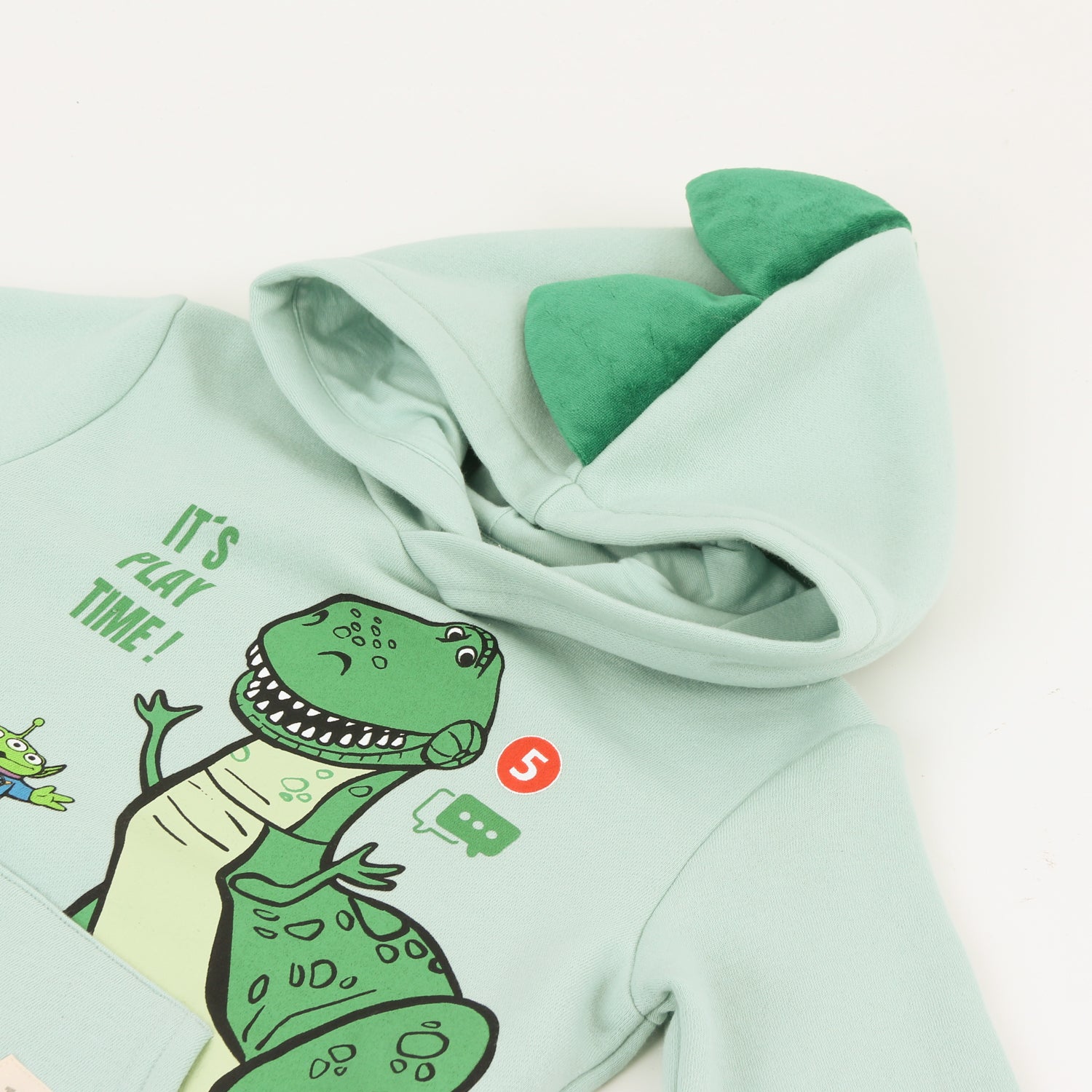 Polerón Cerrado Niño Hoodie Rex Toy Story Verde Disney - Polerones Chile | The Brands Club cl