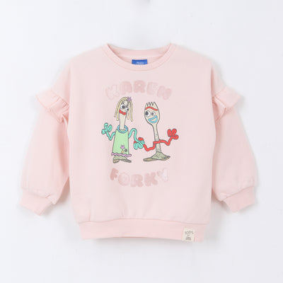 Polerón Cerrado Niña Vuelos Forky Toy Story Rosado Disney