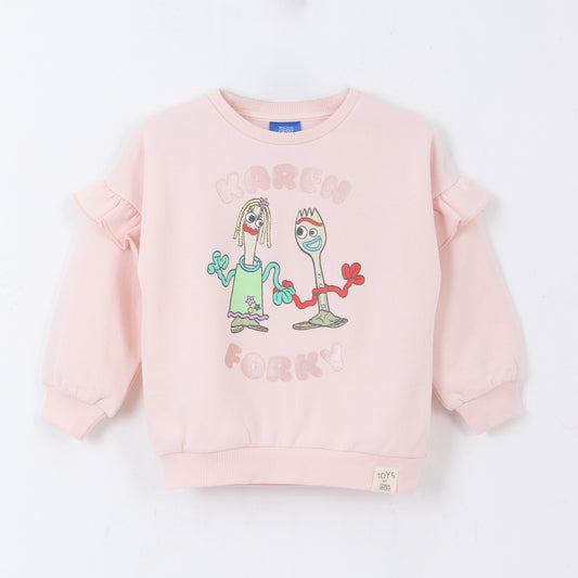 Polerón Cerrado Niña Vuelos Forky Toy Story Rosado Disney - Polerones Chile | The Brands Club cl