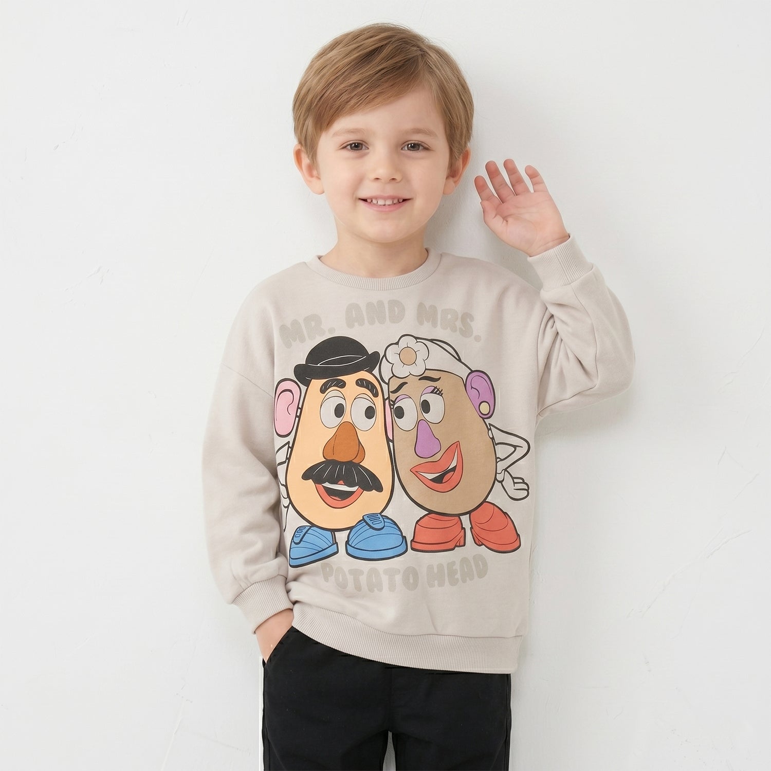 Polerón Cerrado Niña Mr & Mrs Potato Toy Story Beige Disney - Polerones Chile | The Brands Club cl