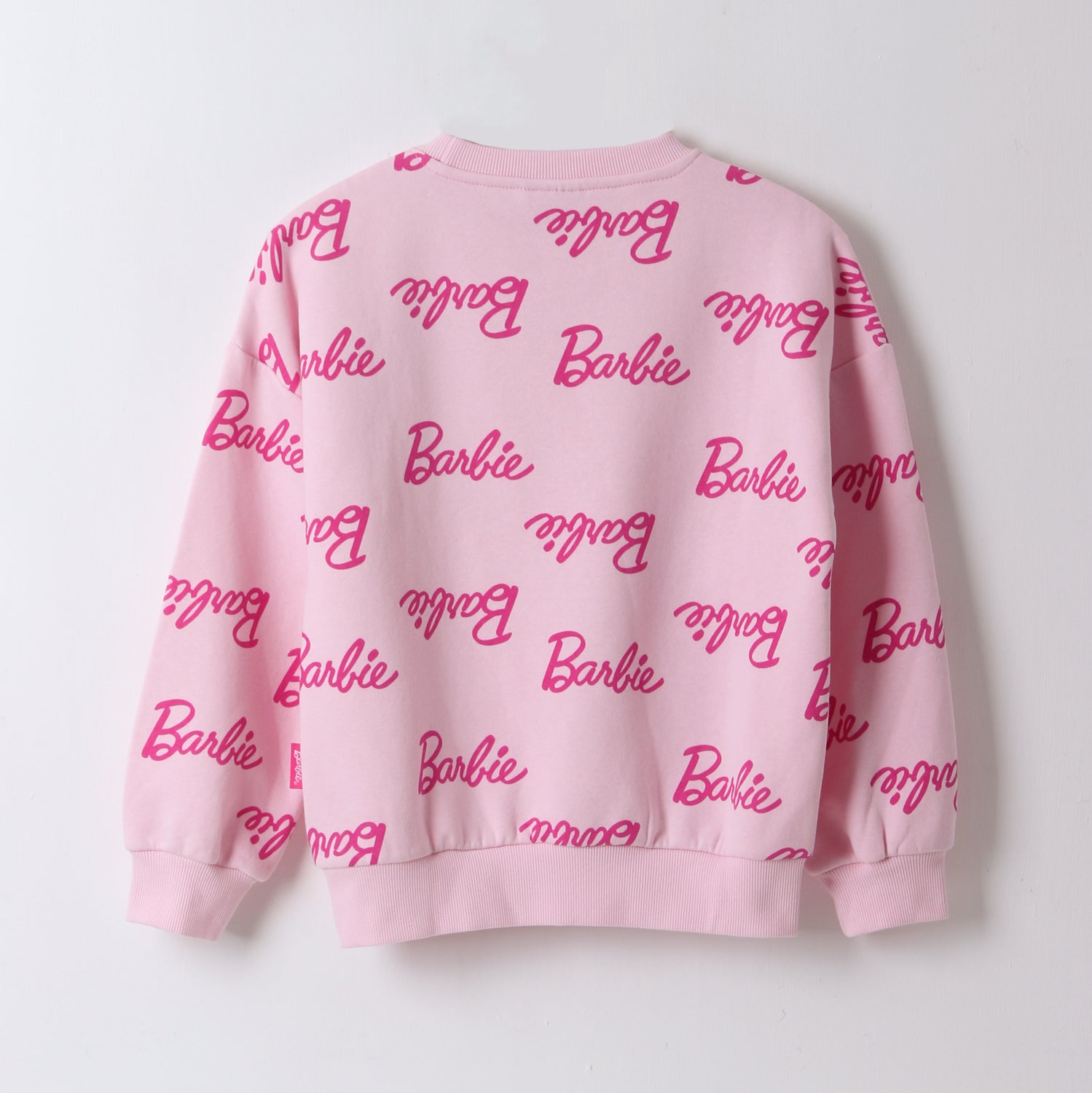 Polerón Cerrado Niña Full Print Logo Rosado Barbie - Polerones Chile | The Brands Club cl