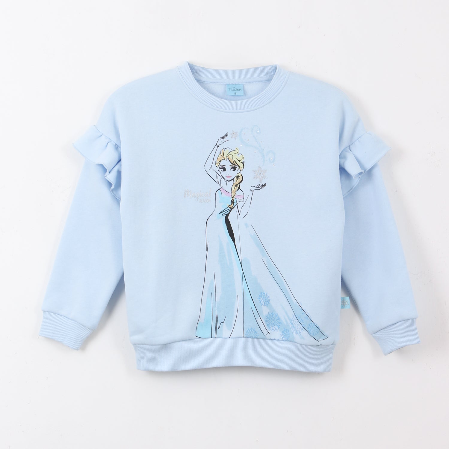 Polerón Cerrado Niña Vuelos Frozen Celeste Disney - Polerones Chile | The Brands Club cl
