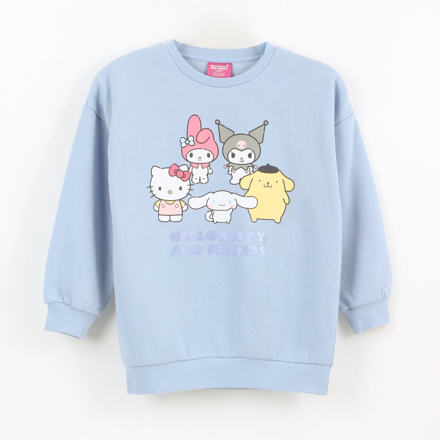 Polerón Cerrado Niña Friends Celeste Hello Kitty - Polerones Chile | The Brands Club cl