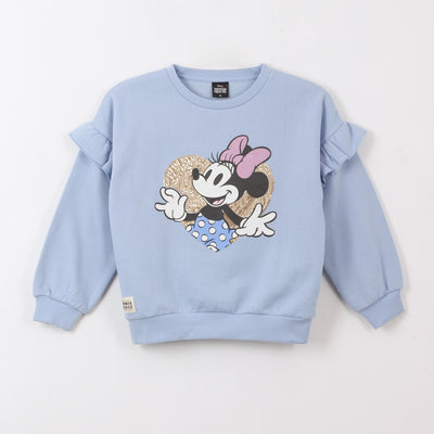 Polerón Cerrado Niña Vuelos Minnie Azul Disney