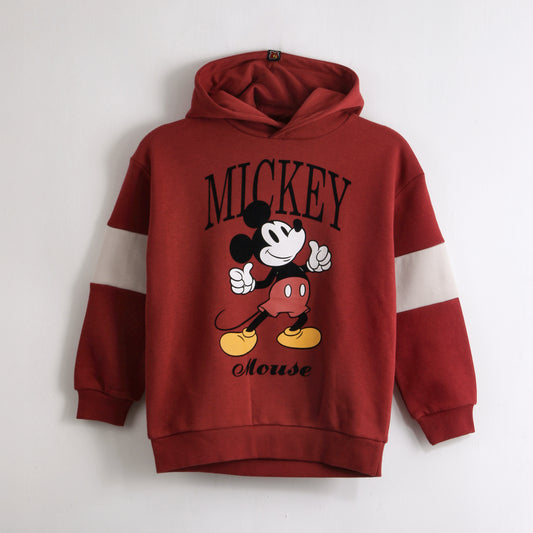 Polerón Cerrado Niño Hoodie Mickey Burdeo Disney - Polerones Chile | The Brands Club cl