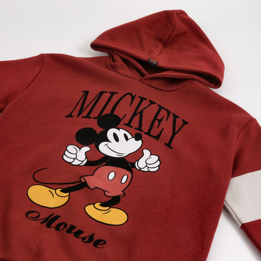 Polerón Cerrado Niño Hoodie Mickey Burdeo Disney - Polerones Chile | The Brands Club cl