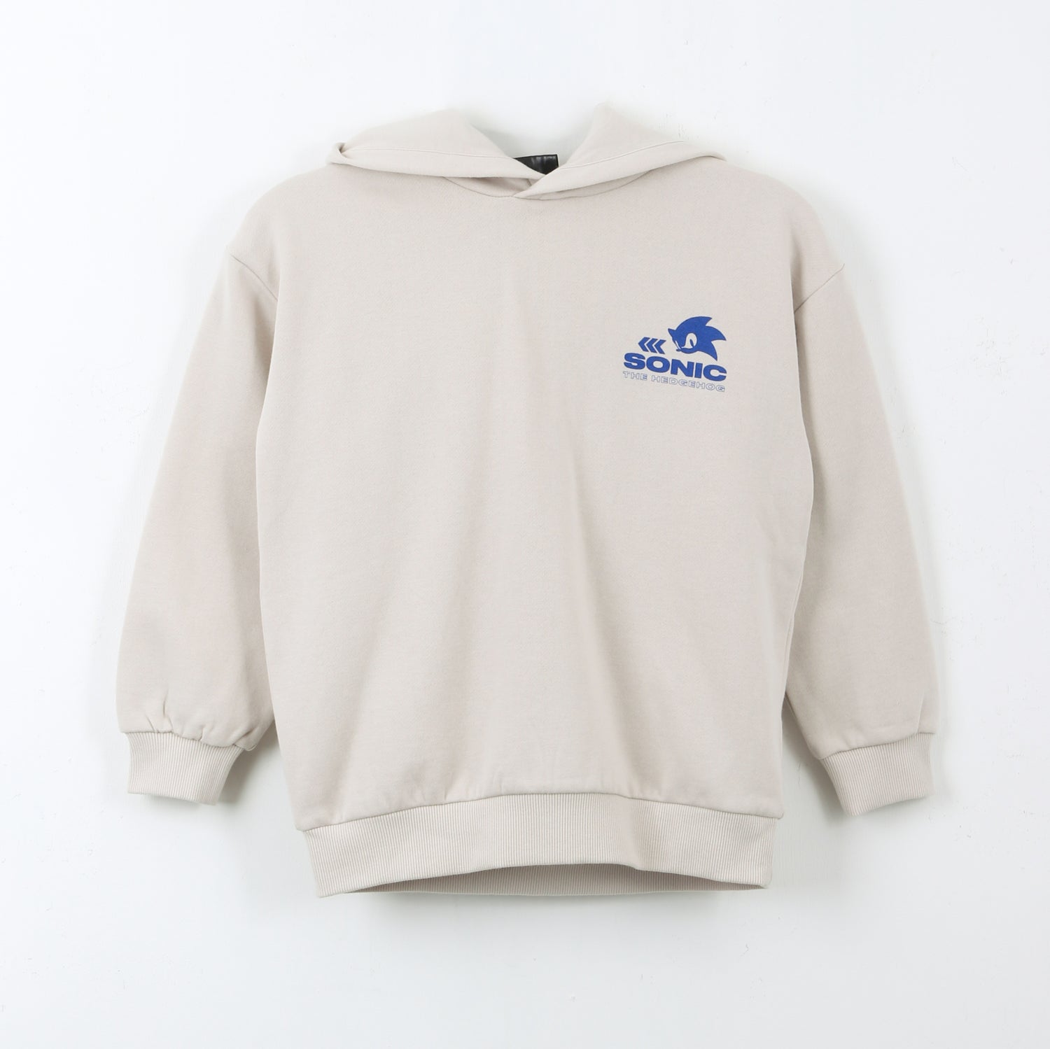 Polerón Cerrado Niño Hoodie Back Print Beige Sonic - Polerones Chile | The Brands Club cl