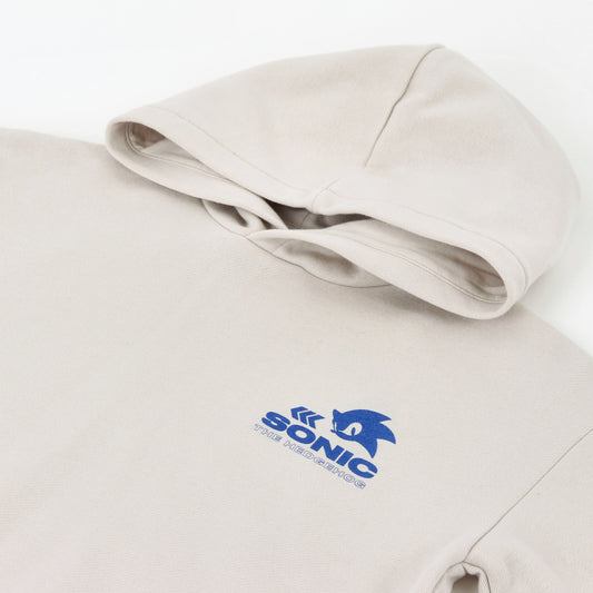 Polerón Cerrado Niño Hoodie Back Print Beige Sonic - Polerones Chile | The Brands Club cl