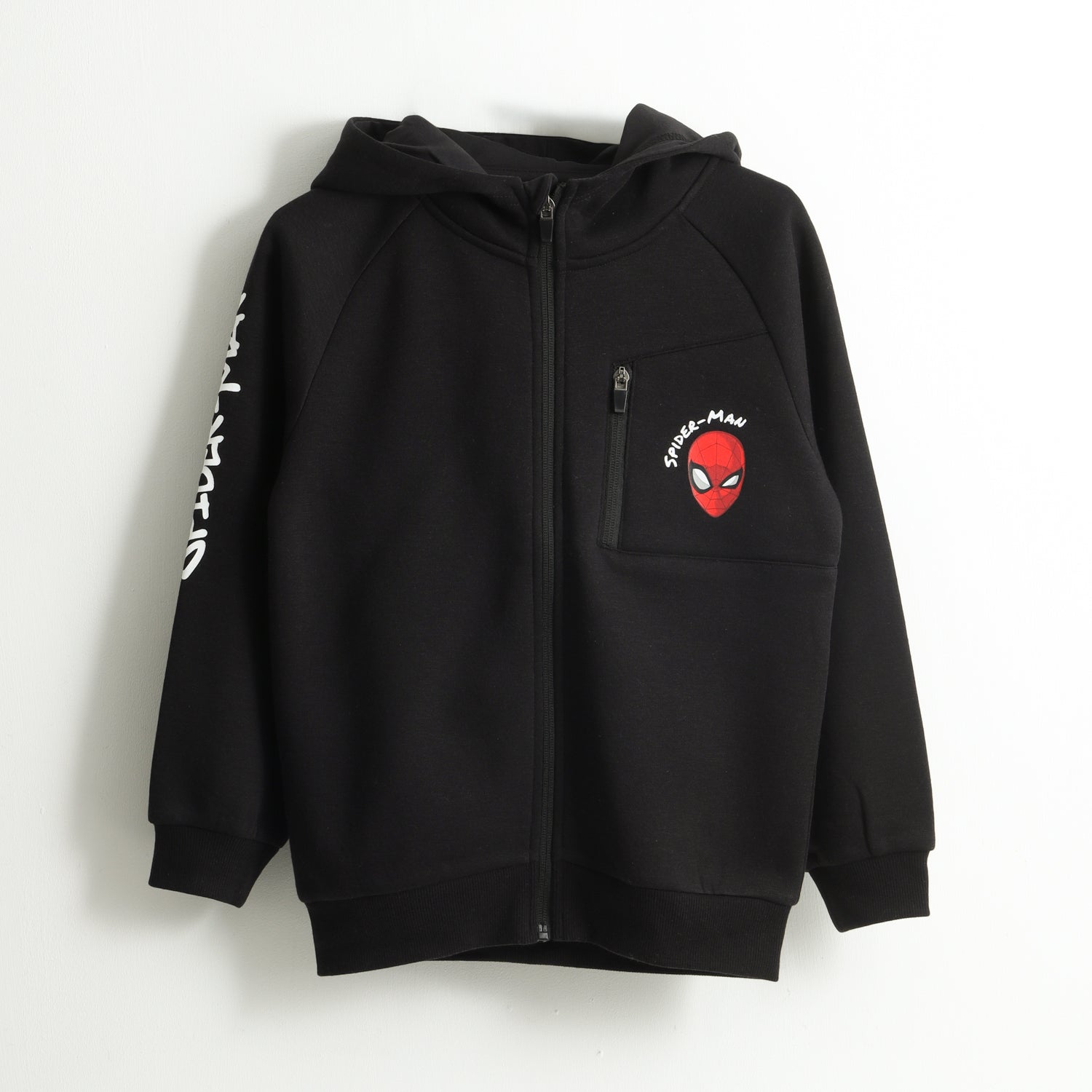 Polerón Cierre Niño Hoodie Spiderman Negro Marvel - Polerones Chile | The Brands Club cl