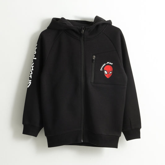 Polerón Cierre Niño Hoodie Spiderman Negro Marvel - Polerones Chile | The Brands Club cl