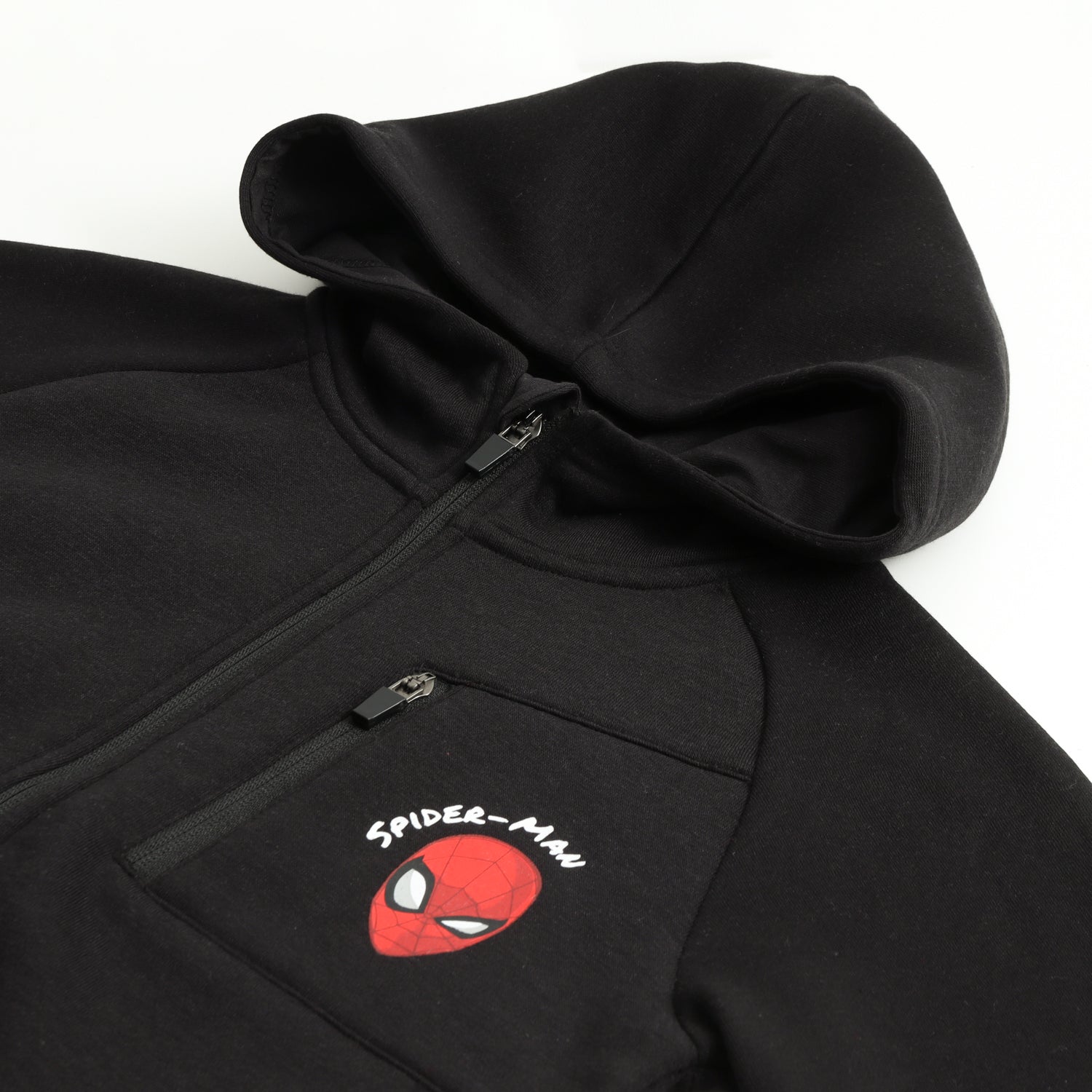 Polerón Cierre Niño Hoodie Spiderman Negro Marvel - Polerones Chile | The Brands Club cl