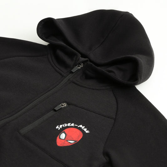 Polerón Cierre Niño Hoodie Spiderman Negro Marvel - Polerones Chile | The Brands Club cl