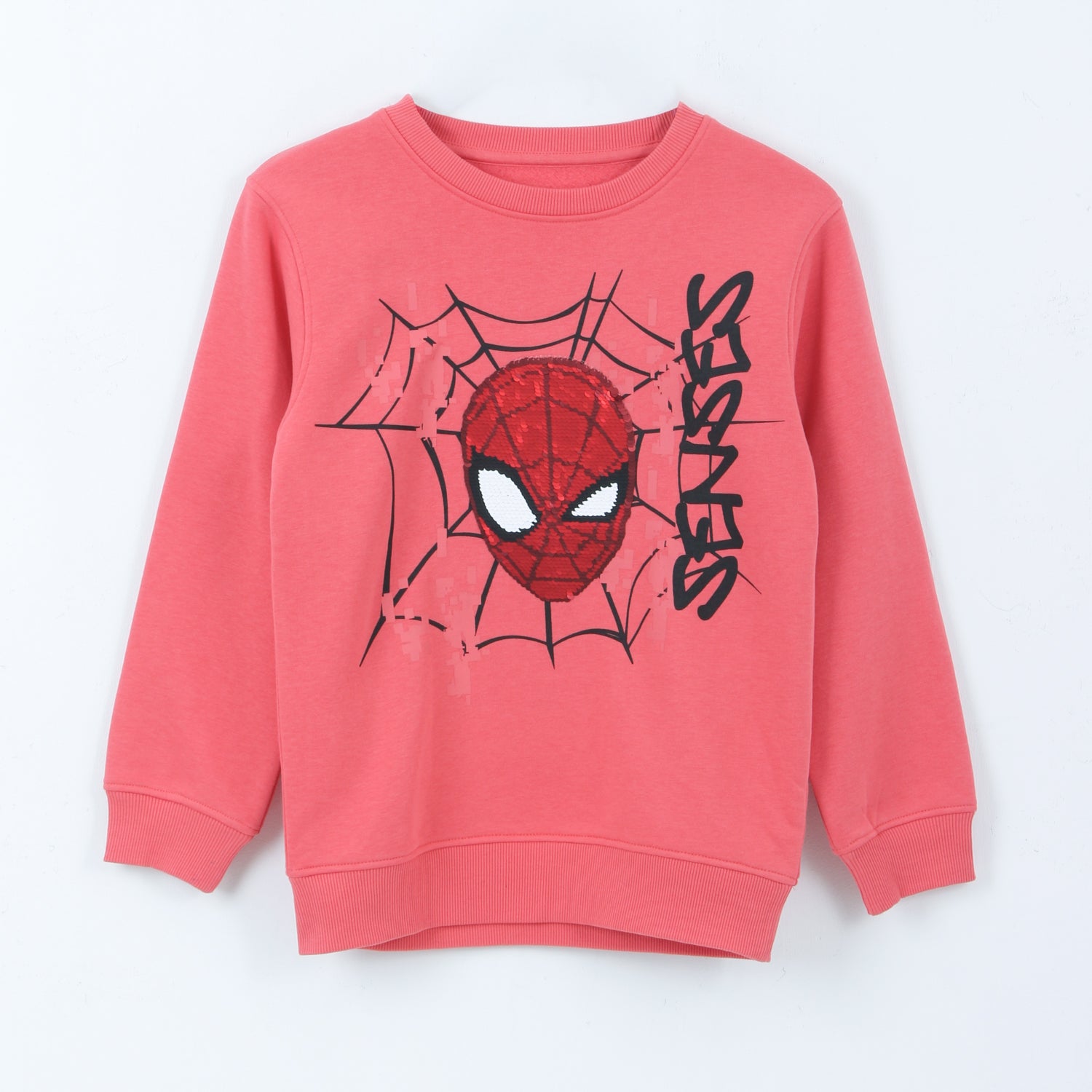 Polerón Cerrado Niño Lentejuelas Spiderman Rojo Marvel - Polerones Chile | The Brands Club cl