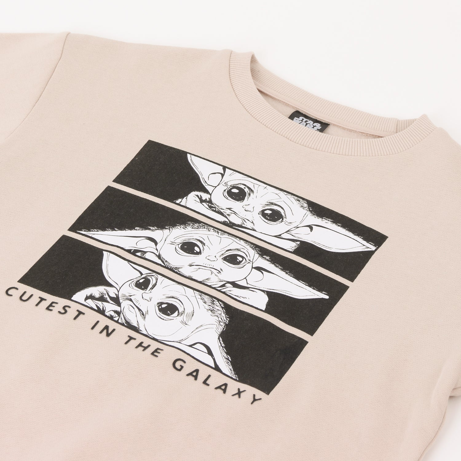 Polerón Cerrado Niño Grogu Cuadros Beige Star Wars - Polerones Chile | The Brands Club cl