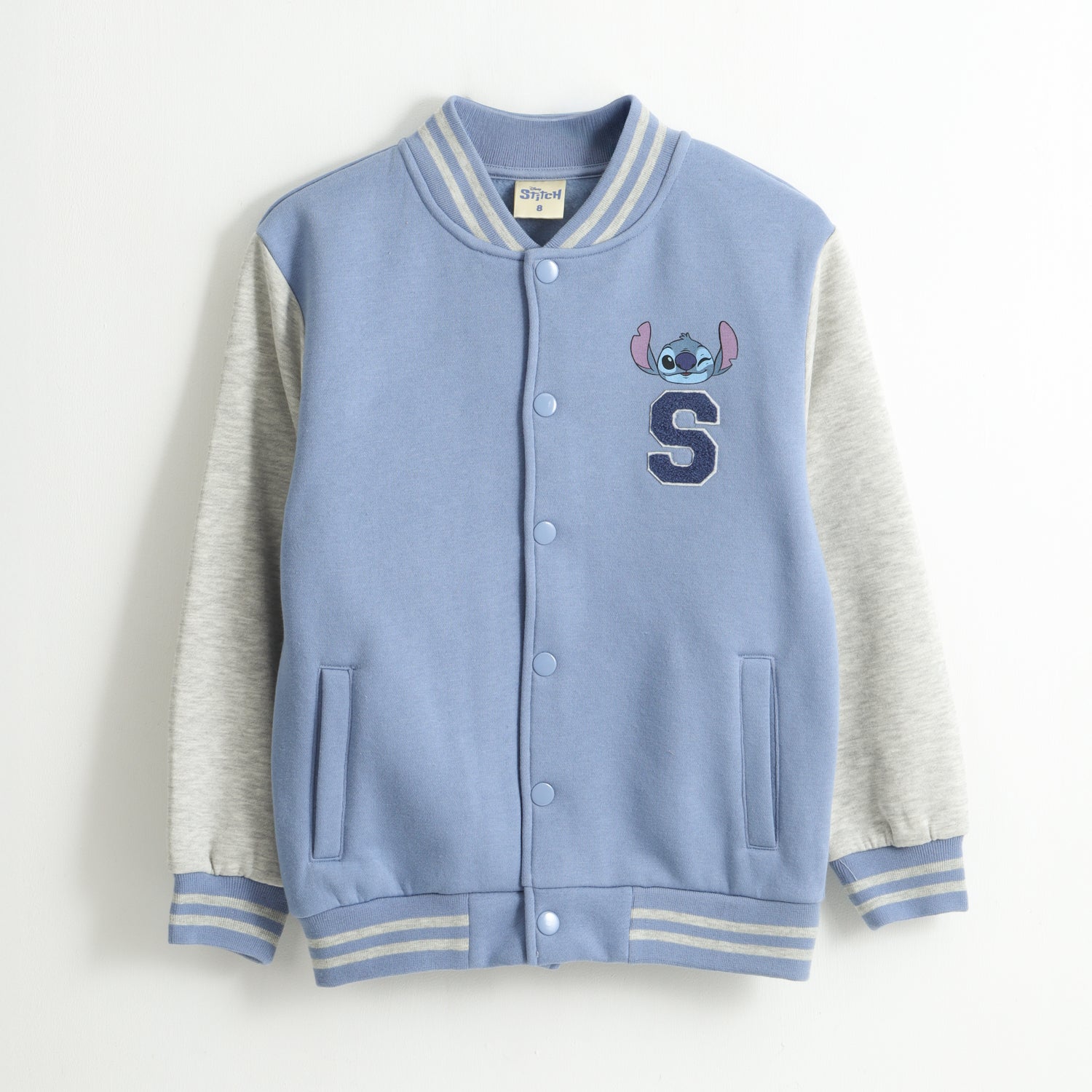 Chaqueta Niña Bomber College Lilo & Stitch Celeste Disney - Chaquetas y Parkas Chile | The Brands Club cl