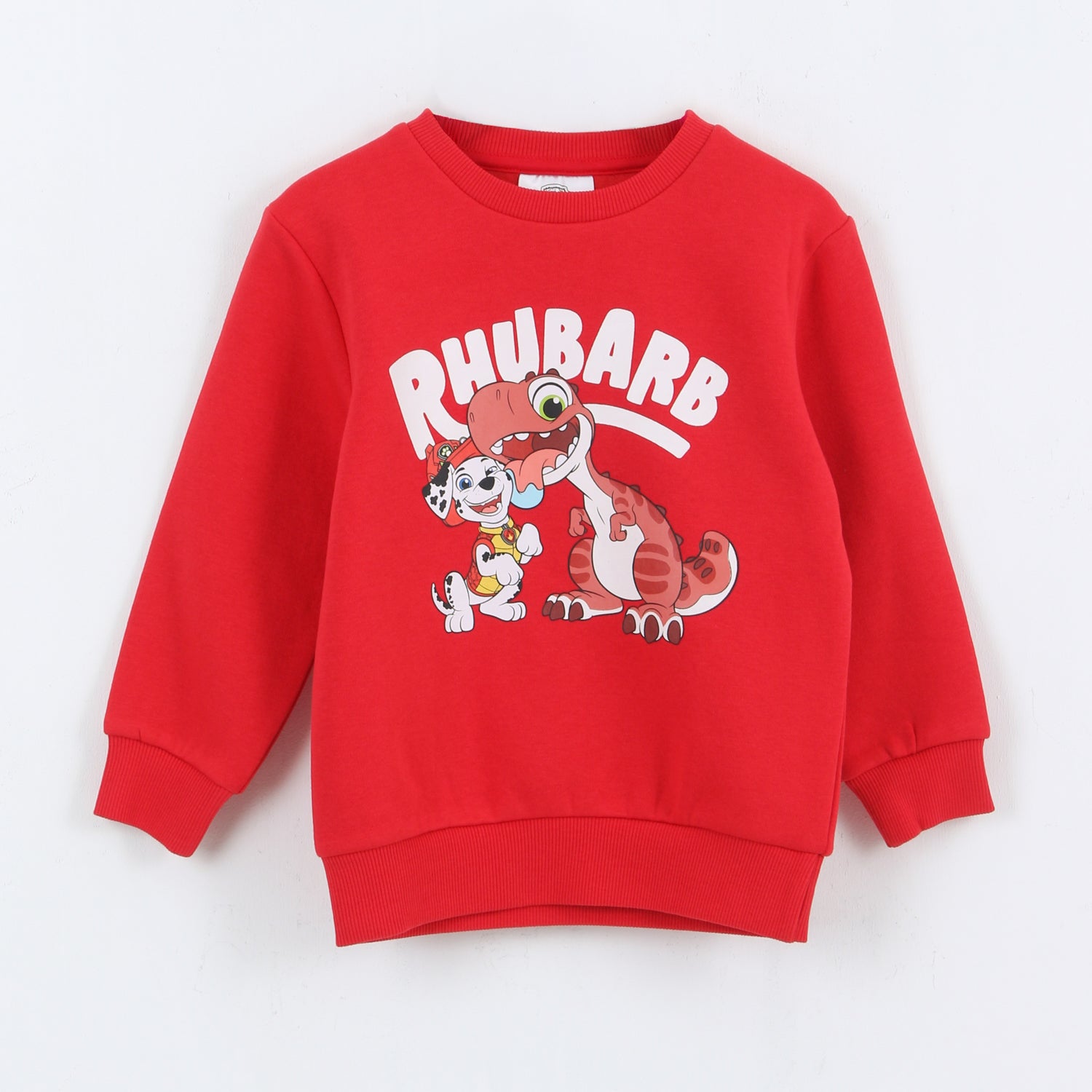 Polerón Cerrado Niño Paw Patrol Marshalll & Dino Rojo