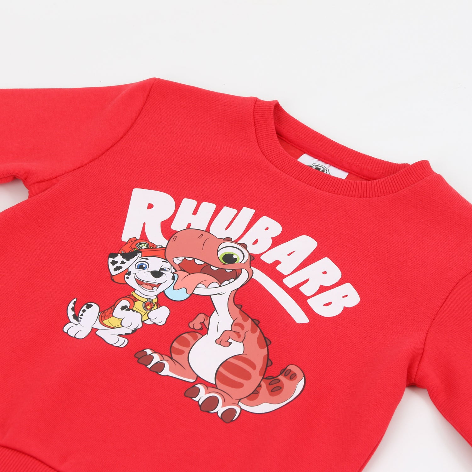 Polerón Cerrado Niño Paw Patrol Marshalll & Dino Rojo