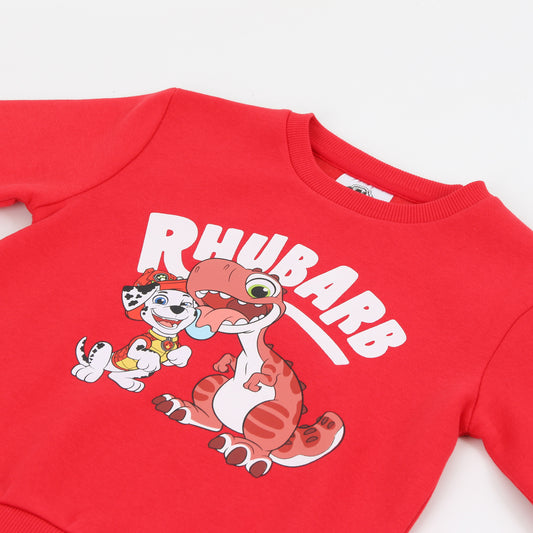 Polerón Cerrado Niño Paw Patrol Marshalll & Dino Rojo - Polerones Chile | The Brands Club cl