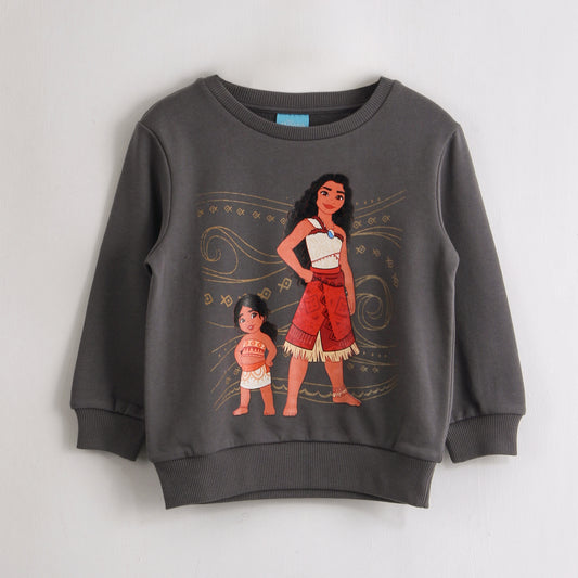 Polerón Cerrado Niña Moana Gris Disney - Polerones Chile | The Brands Club cl