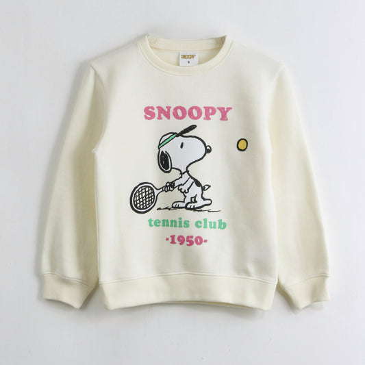 Polerón Cerrado Niña Tenis Blanco Snoopy - Polerones Chile | The Brands Club cl