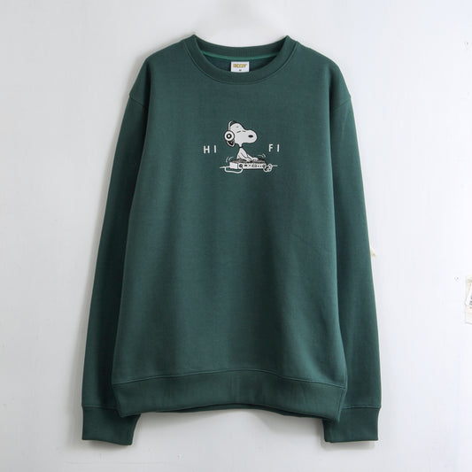 Polerón Cerrado Hombre Back Print Verde Snoopy - Polerones Chile | The Brands Club cl