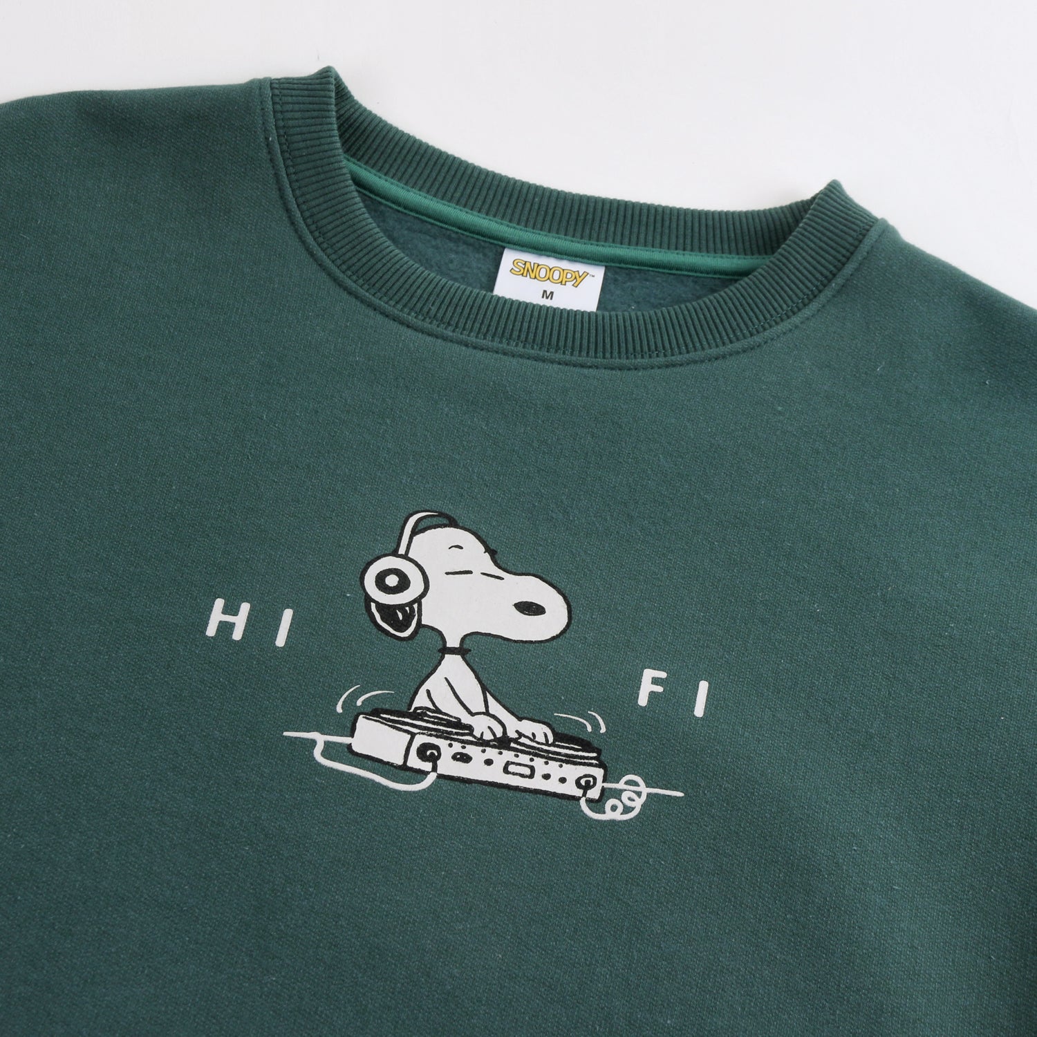 Polerón Cerrado Hombre Back Print Verde Snoopy - Polerones Chile | The Brands Club cl