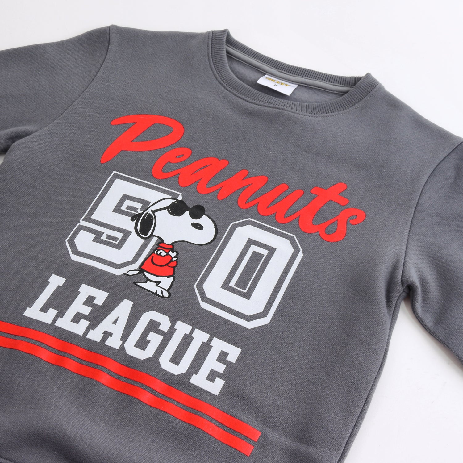 Polerón Cerrado Niño Peanuts 50 League Gris Snoopy - Polerones Chile | The Brands Club cl
