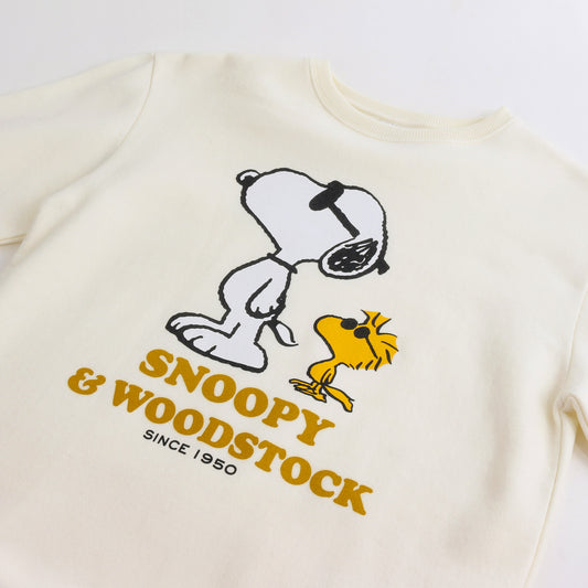 Polerón Cerrado Niño Snoopy & Woodstock Blanco Snoopy - Polerones Chile | The Brands Club cl