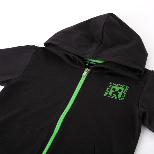 Polerón Abierto Niño Minecraft Logo Negro - Polerones Chile | The Brands Club cl