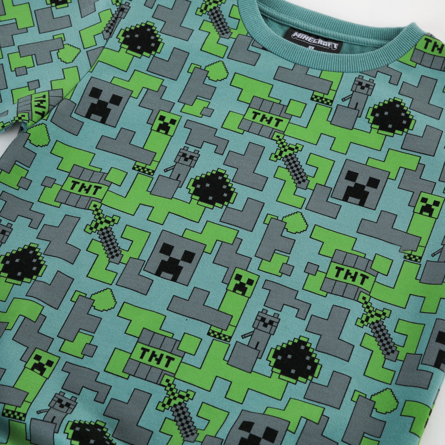 Polerón Cerrado Niño Full Print Verde Minecraft - Polerones Chile | The Brands Club cl