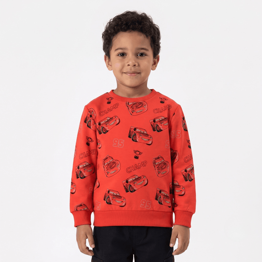 Polerón Cerrado Niño Cars Disney Full Print Rojo - Polerones Chile | The Brands Club cl
