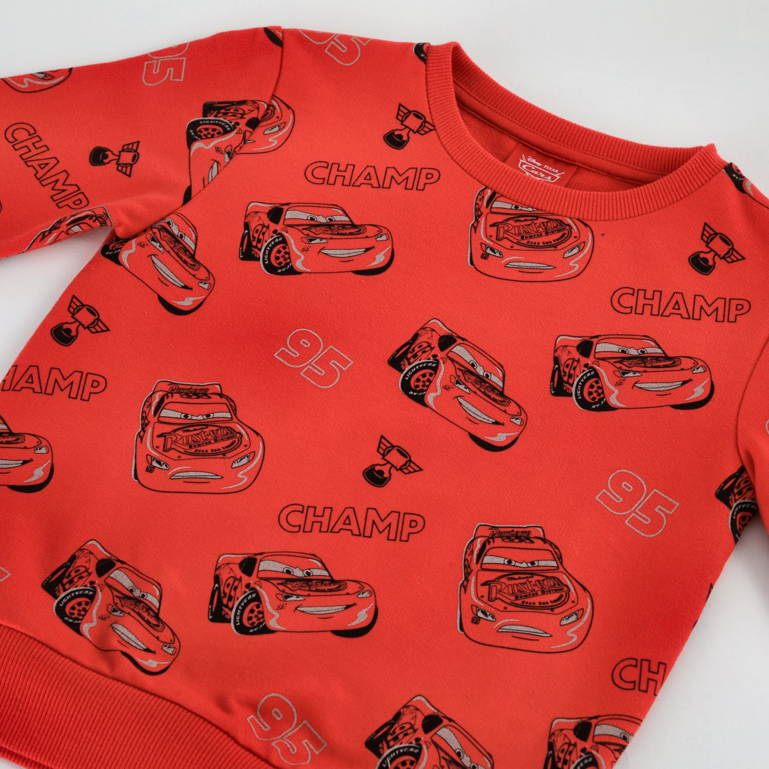 Polerón Cerrado Niño Full Print Cars Rojo Disney