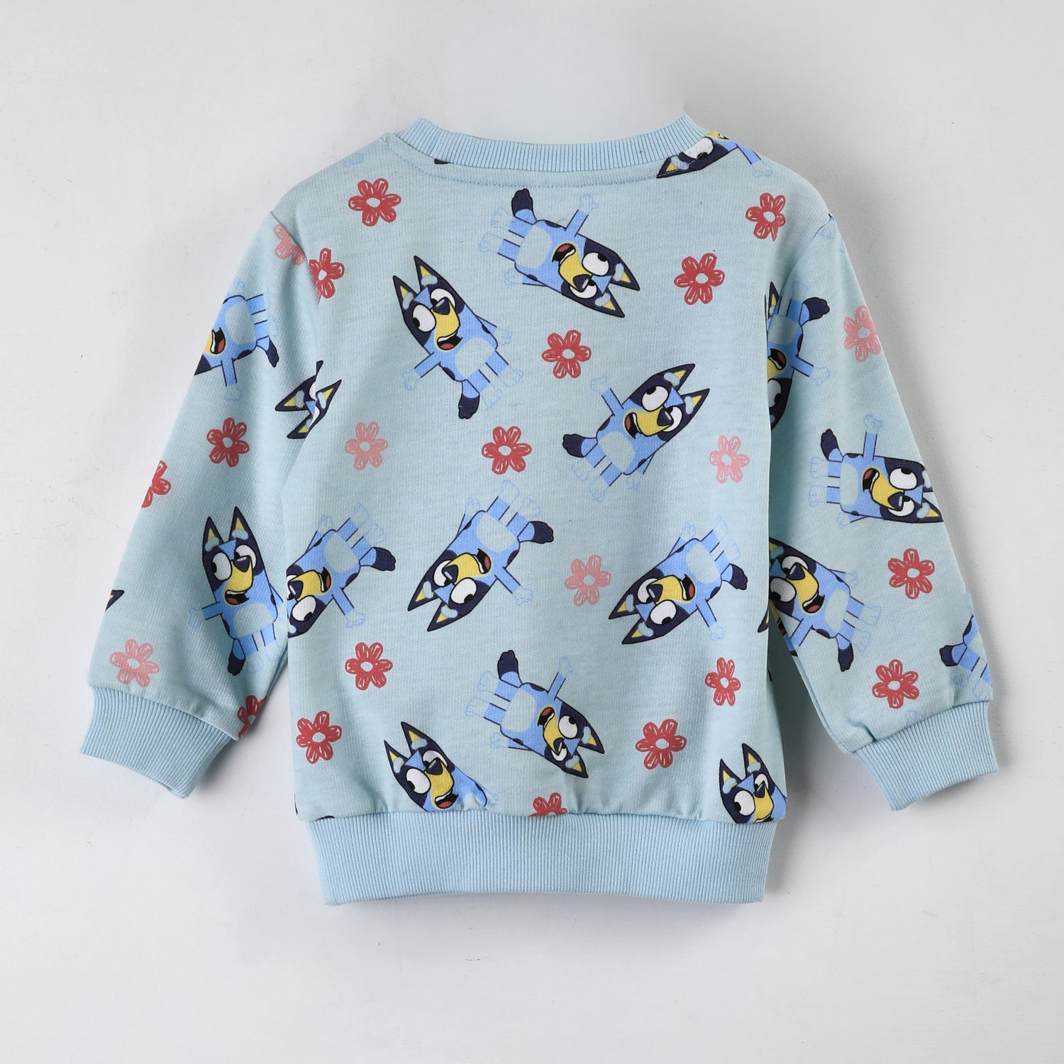 Polerón Cerrado Niña Full Print Celeste Bluey