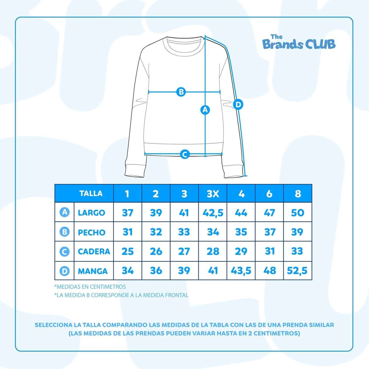 Polerón Cerrado Niña Full Print Celeste Bluey - Polerones Chile | The Brands Club cl