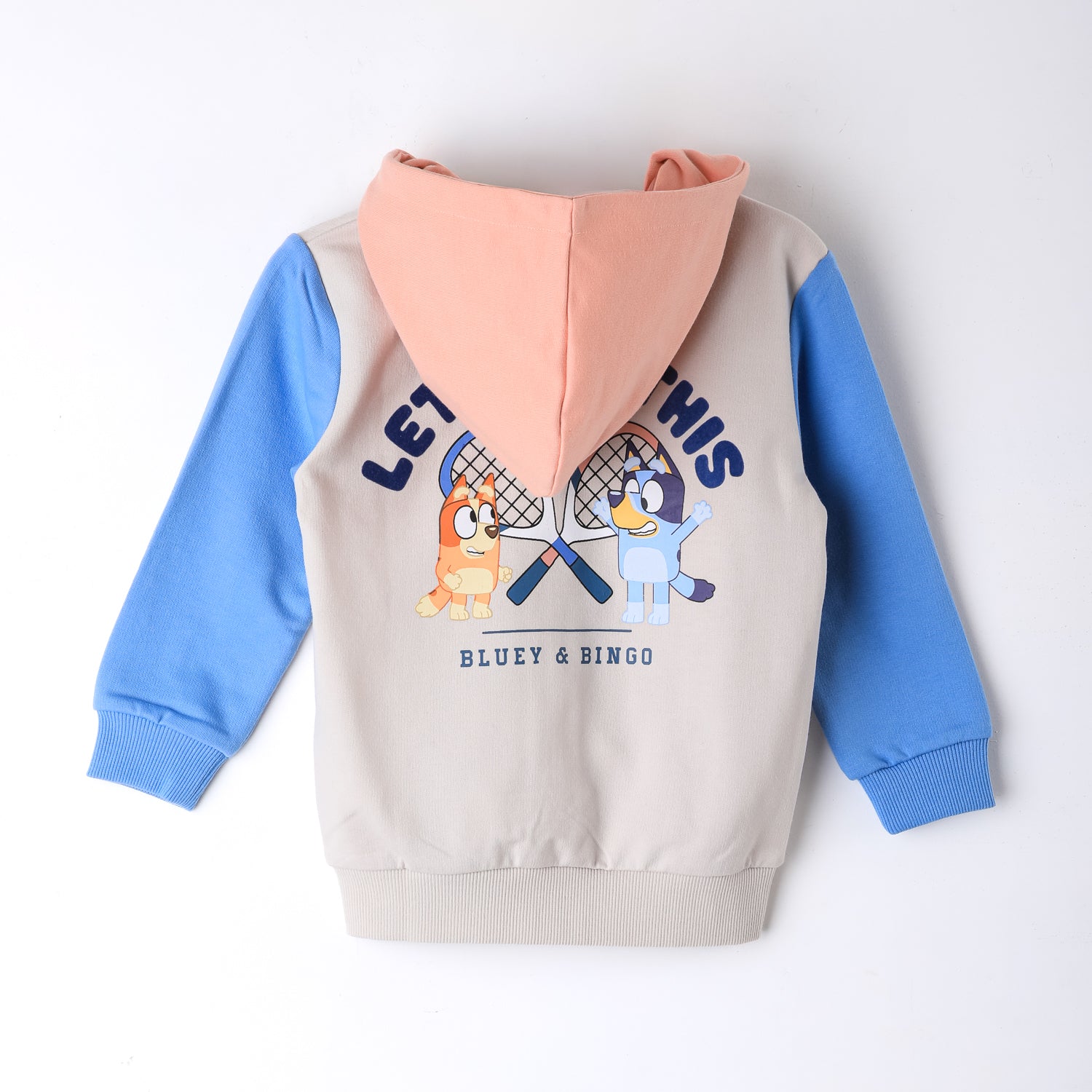 Polerón Abierto Niño Bluey Raglan Beige