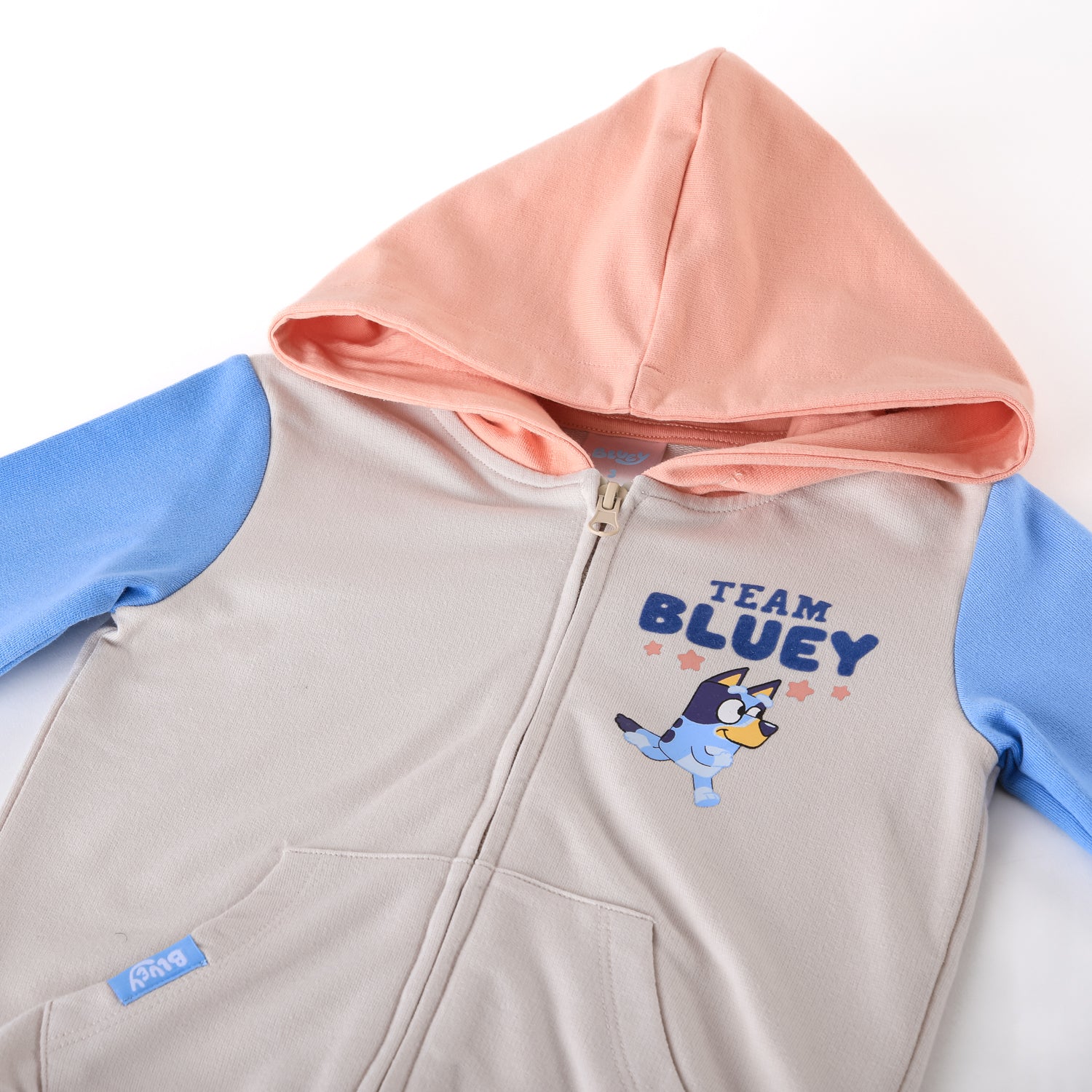 Polerón Abierto Niño Bluey Raglan Beige