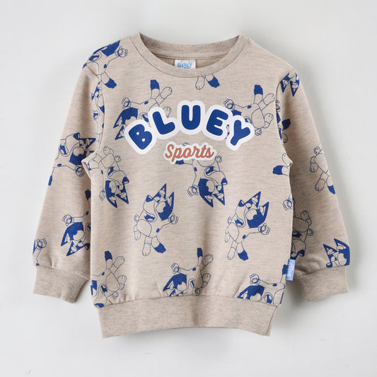 Polerón Cerrado Niño Full Print Beige Bluey - Polerones Chile | The Brands Club cl