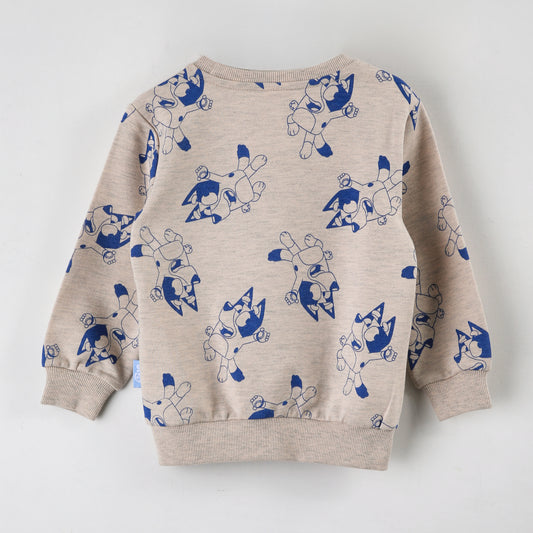 Polerón Cerrado Niño Full Print Beige Bluey - Polerones Chile | The Brands Club cl